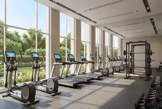Gymnasium at Anant Raj The Estate One